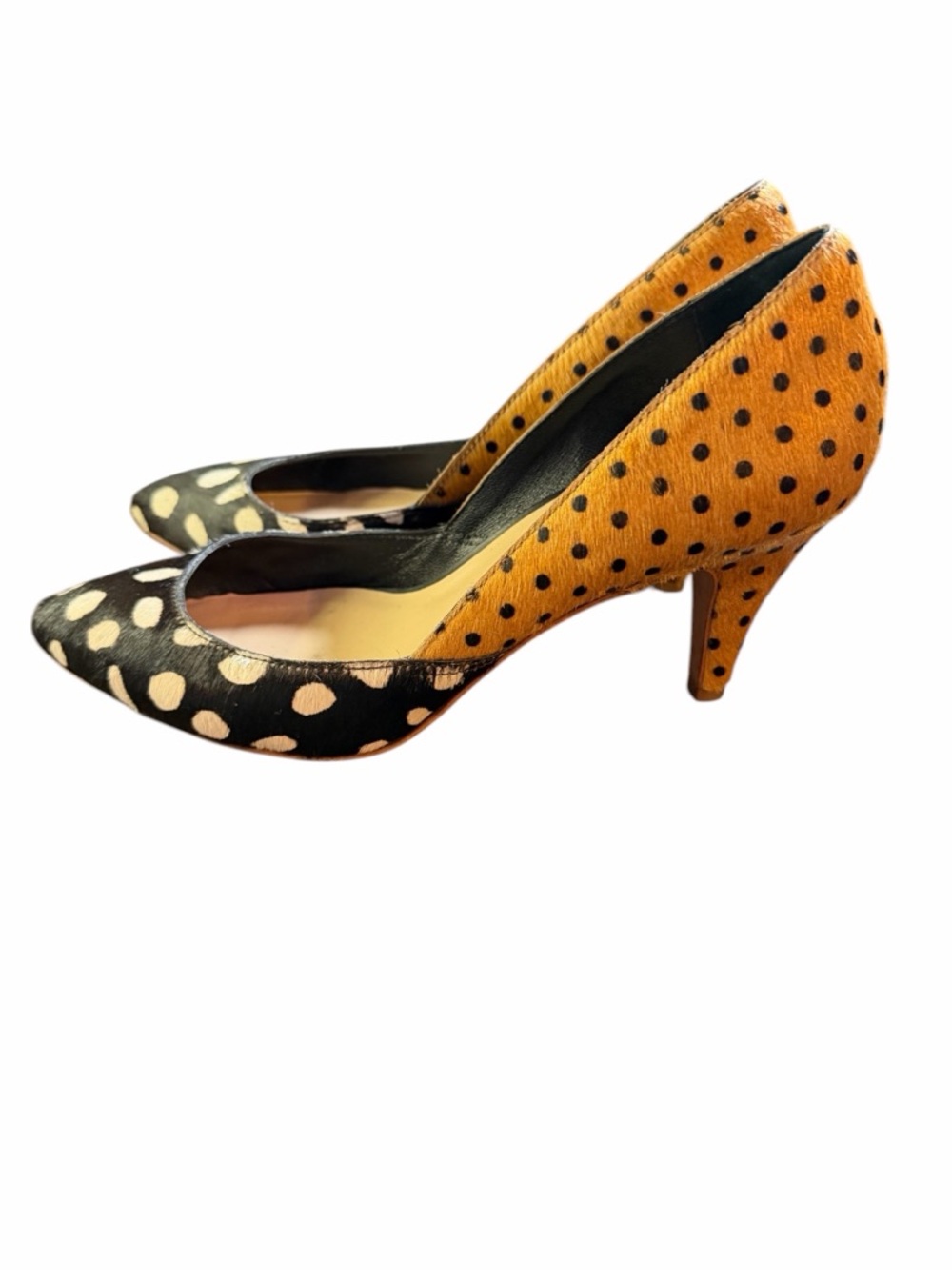 Loeffler Randall Alba Calf Hair Polka Dot Pumps-Mixed Print Size 9B